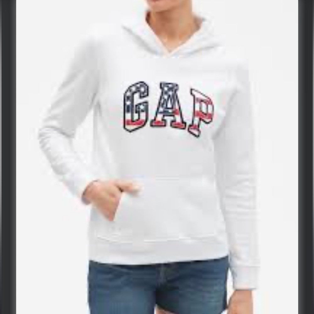 Flag Gap Logo Pullover Hoodie Sweatshirt